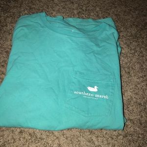 Long sleeve blue southern marsh T-shirt